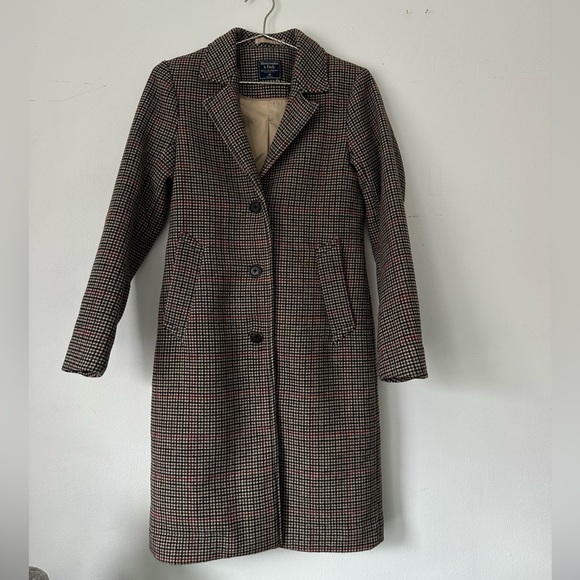 Abercrombie & Fitch Houndstooth Pea Coat - Picture 2 of 6